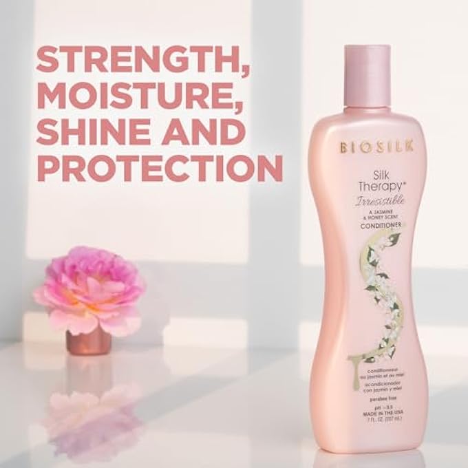 BIOSILK IRRESISTIBLE COLLECTION SILK THERAPY CONDITIONER 7OZ. JASMINE & HONEY SCENT, 7 OUNCES - Image 2