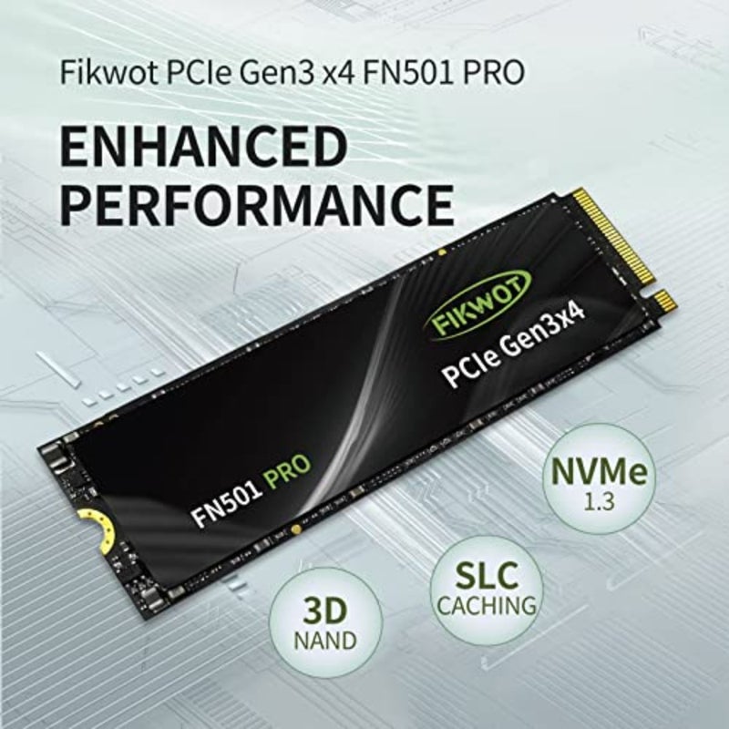 ألعاب الكمبيوتر واستخدام المتحمسين، 3D NAND TLC مع ذاكرة تخزين مؤقت SLC، أسود، سرعة قراءة تصل إلى 3000 ميجابايت/ثانية NVMe PCIe Gen3x4 M.2 2280 SSD داخلي - Image 4