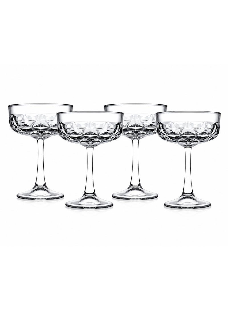 Estrella Champagne Coupe Glass Set 4 Pcs clear