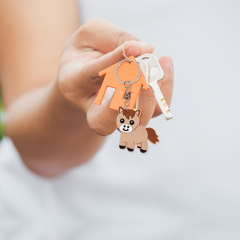 20pcs Animal Keyring Animal Keychain Key Ornament for Daily Use - Image 1