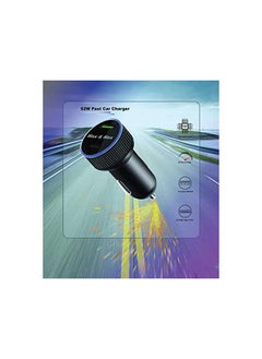 Max & Max & Max 52W Dual port USB, Type C Fast Car Charger PD+Q 3.0 Compatible with iPhone 14/13/12/11 Pro/Plus/Max iPad mini, Huawei, Android Samsung S23 S22 Ultra and all other mobiles - Black  - Image 4