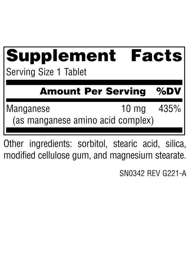 Source Naturals Manganese, Amino Acid Chelate - Supports Energy Production - 100 Tablets - Image 4
