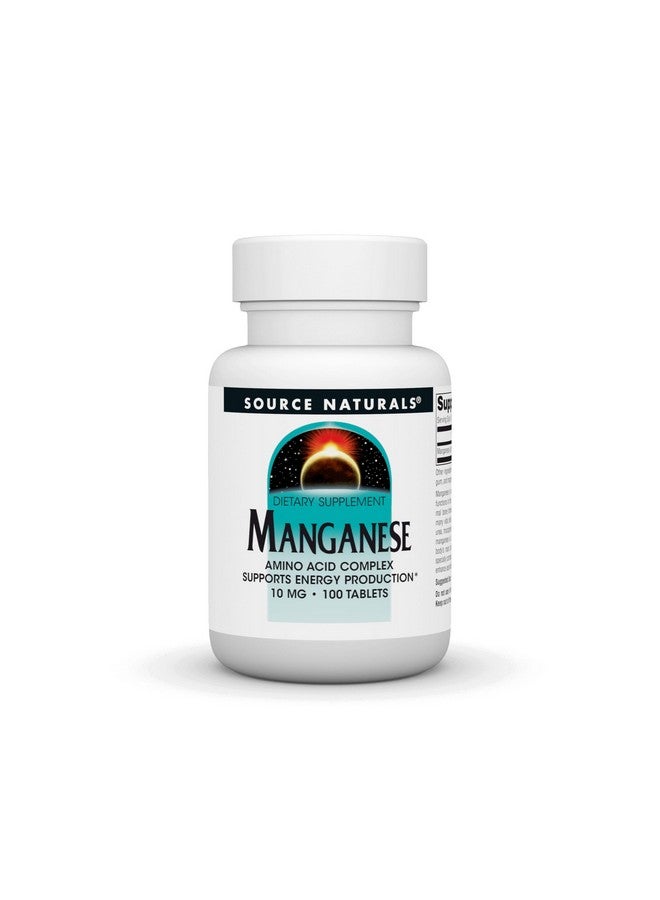Source Naturals Manganese, Amino Acid Chelate - Supports Energy Production - 100 Tablets - Image 1