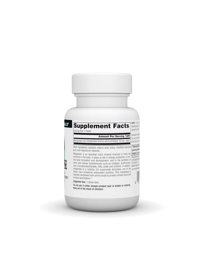 Source Naturals Manganese, Amino Acid Chelate - Supports Energy Production - 100 Tablets - Image 2