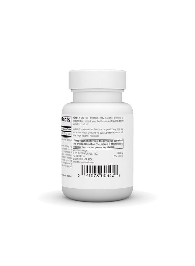 Source Naturals Manganese, Amino Acid Chelate - Supports Energy Production - 100 Tablets - Image 3