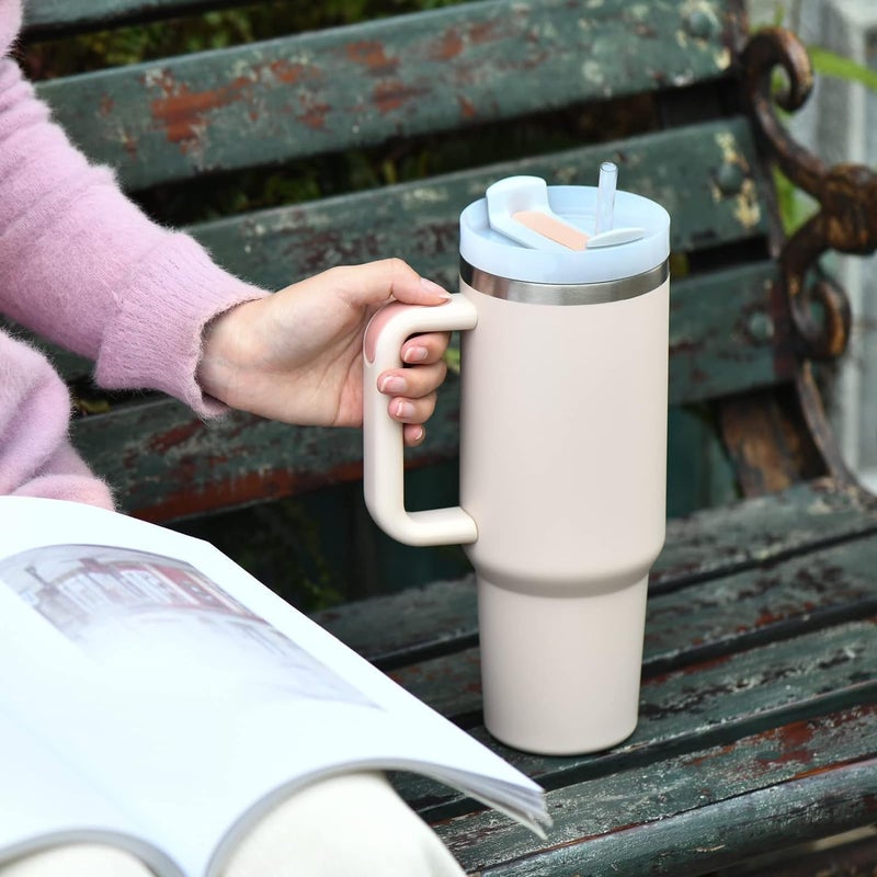 WROPZO Insulated Tumbler 1200 ml DoubleWalled Stainless Steel with Handle and Straw - Image 5