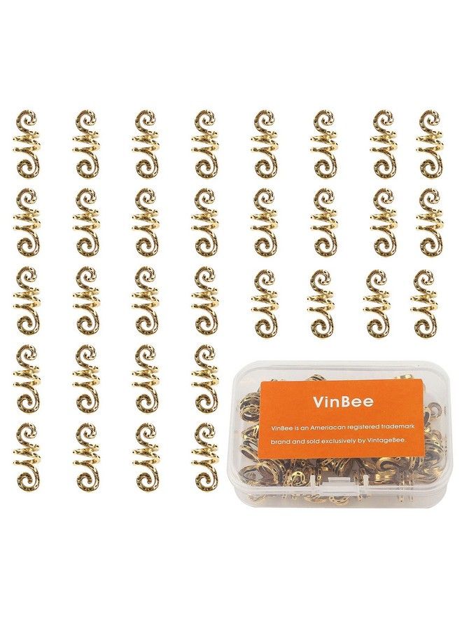 VinBee 30 Pcs Viking Rings For Hair Braid Beard (Gold) - Image 2