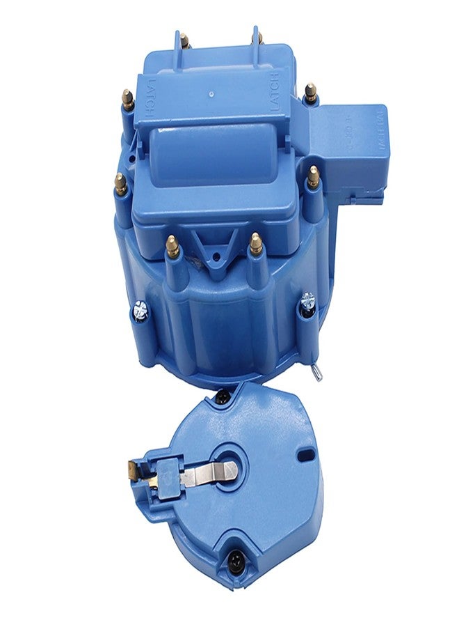 YUCHENSHLP Performance Blue Male HEI Large Distributor Cap Rotor Kit For SBC BBC 305 327 350 396 454 - Image 1
