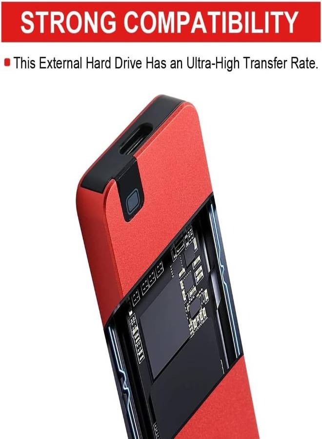 500GB Portable SSD External Hard Drives Solid State External Drives Computer Backup Drive USB 3.1 to Type C Support Data Storage Transfer for Windows XP PC Laptop and Mac