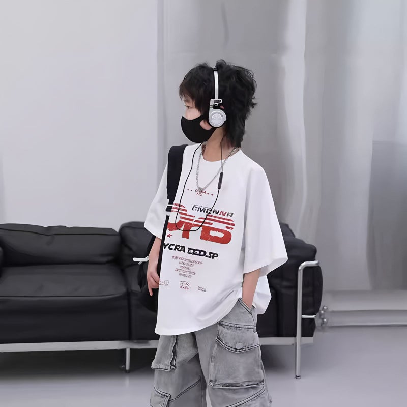 Boys' Short-Sleeved T-Shirt Style Large-Size Children'S Loose Summer Fashionable Children'S Casual Printed T-Shirt Boy'S Top - Image 5
