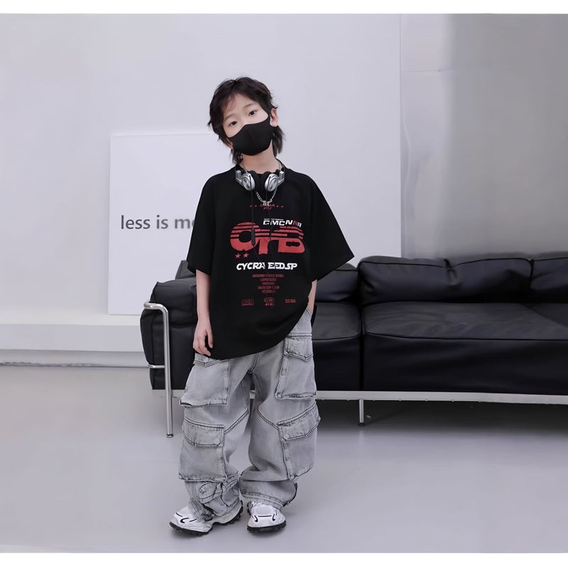 Boys' Short-Sleeved T-Shirt Style Large-Size Children'S Loose Summer Fashionable Children'S Casual Printed T-Shirt Boy'S Top - Image 3