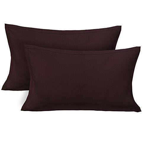 Clasiko Cotton 200 TC Pillow Cover, Standard, Brown, Maroon, 4 Pieces - Image 2