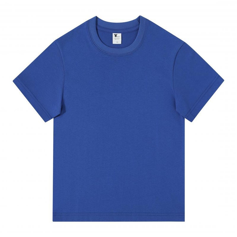 240 Grams Of Heavy Solid Color Cotton Shoulder Crew Neck Short Sleeve Children'S T-Shirt 61 Activities T-Shirt Children'S Clothing Printing - Image 1