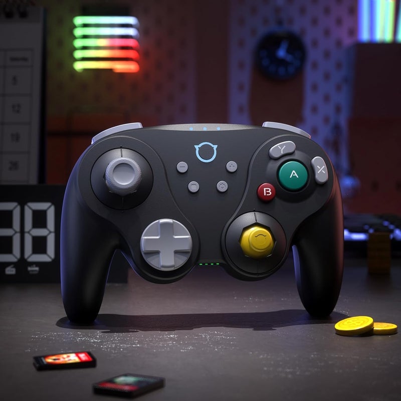 Nyxi وحدة تحكم Warrior بلوتوث لـ Nintendo Switch/NGC/Wii/PC، وحدة تحكم Switch لاسلكية مع عصي تحكم/زناد تأثير هول، وحدة تحكم Switch Pro مع مفتاح ميكانيكي دقيق A/B/X/Y - Image 3