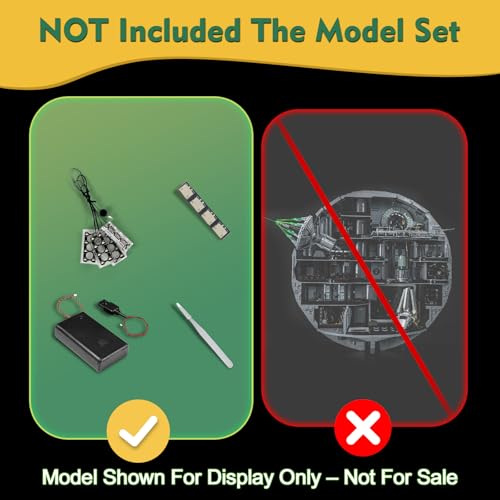 LocoLee Light kit Compatible with Lego 75419 Death Star  No Model Only Light LED Lighting Accessories Compatible with Lego 75419 RC Version - Image 5