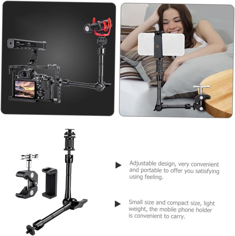 MAGICLULU 1Set Adjustable Clip Cellphone Stand Flexible Phone Holder with Sturdy Clamp for Hands Viewing Bedroom Office Living Compact and Easy to Install - Image 2