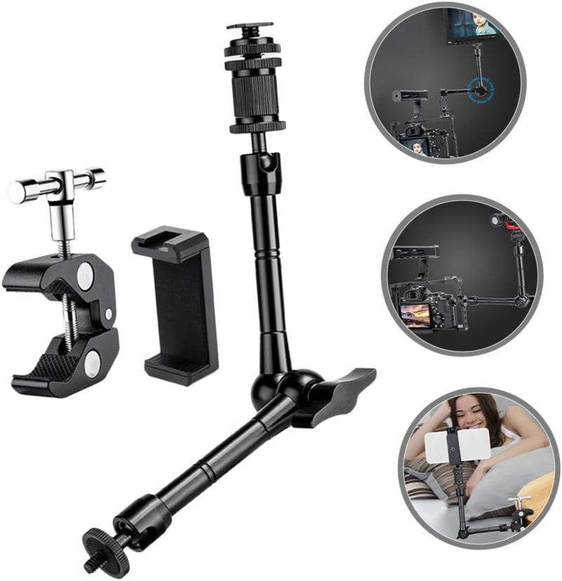 MAGICLULU 1Set Adjustable Clip Cellphone Stand Flexible Phone Holder with Sturdy Clamp for Hands Viewing Bedroom Office Living Compact and Easy to Install - Image 3