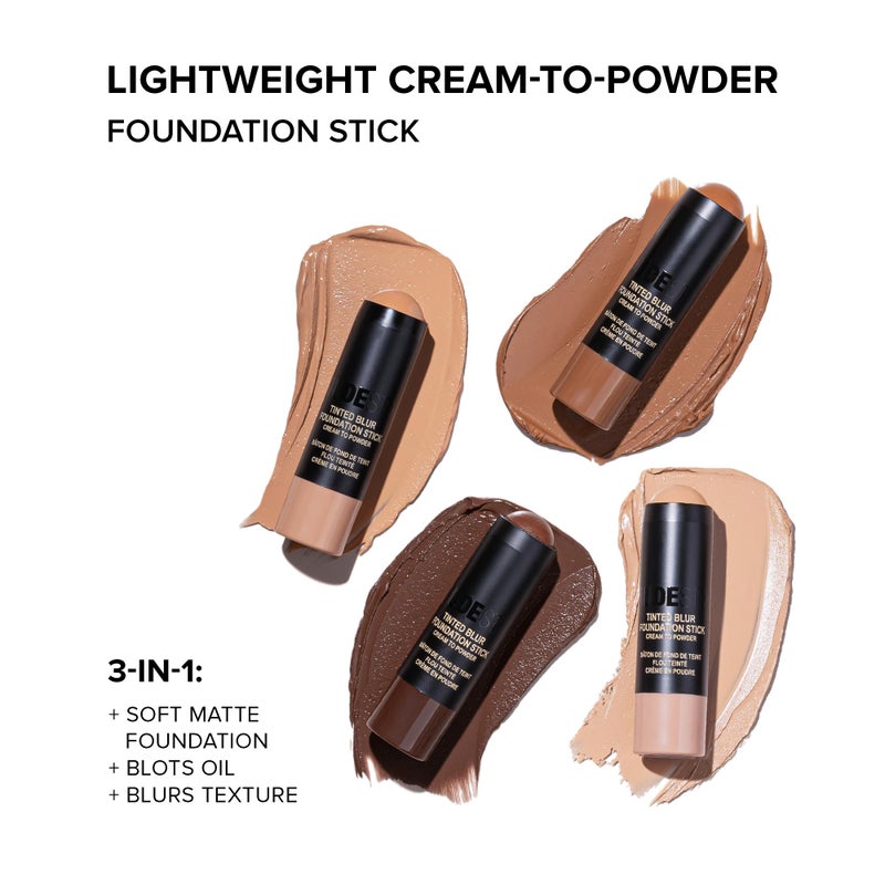 Nudestix Tinted Blur Foundation Stick â€“ Cream-to-Powder Lightweight Makeup for Blurring Pores, Blemishes & Fine Lines | Natural-Matte Finish with Light-Reflecting Pigments | Shade: Deep 9 - Image 3