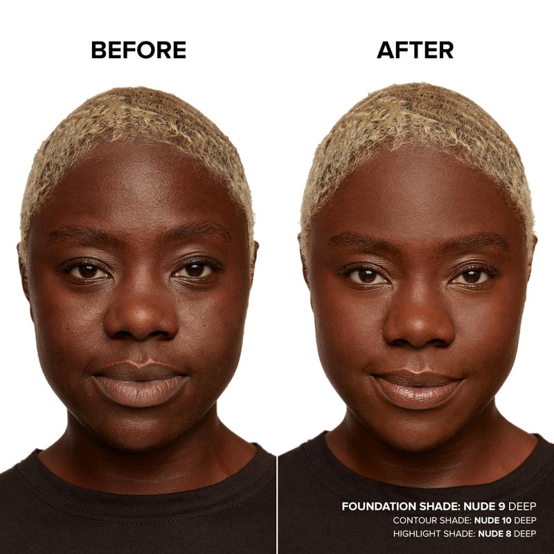 Nudestix Tinted Blur Foundation Stick â€“ Cream-to-Powder Lightweight Makeup for Blurring Pores, Blemishes & Fine Lines | Natural-Matte Finish with Light-Reflecting Pigments | Shade: Deep 9 - Image 4