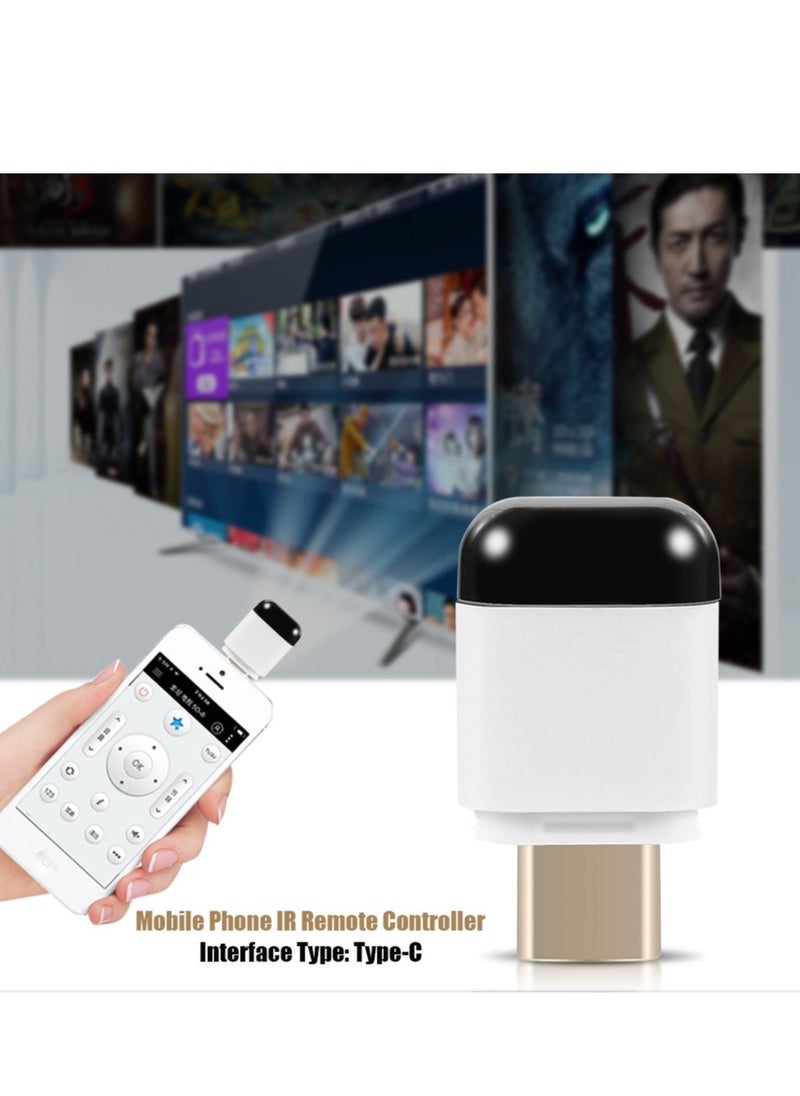 Universal IR Remote Control Adapter for Android Smartphones - Mini USB-C Infrared Controller for AC, Fans, Projectors, TVs, and Set-Top Boxes (OTG Compatible)