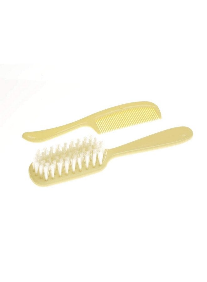 كومفرت أكسيس مجموعة فرشاة ومشط شعر بلاستيكية للأطفال/الرضع، شعيرات نايلون ناعمة لطيفة على فروة الرأس - Image 1