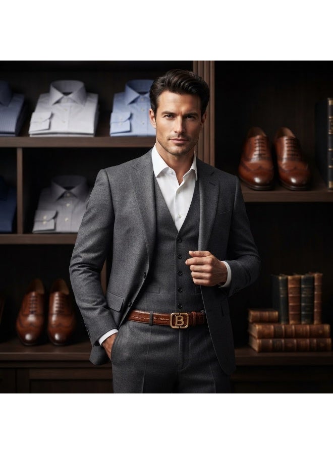 Bolo Men's imported classic genuine leather belt - Image 3
