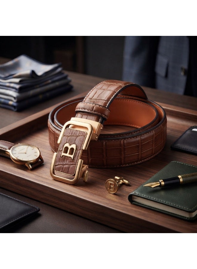 Bolo Men's imported classic genuine leather belt - Image 1