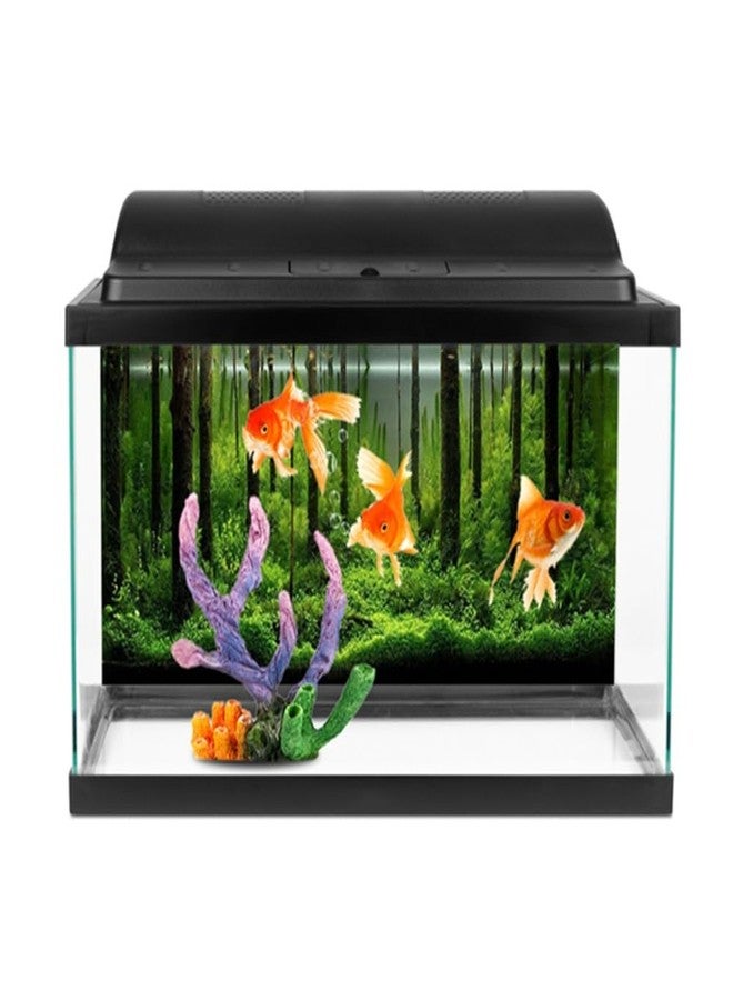 Chiffonade 24In Self-Adhesive PVC Aquarium Background Easy Install Decor Paper Water Proof Fish Tank Backdrop with Vivid Underwater Forest Design - Image 3