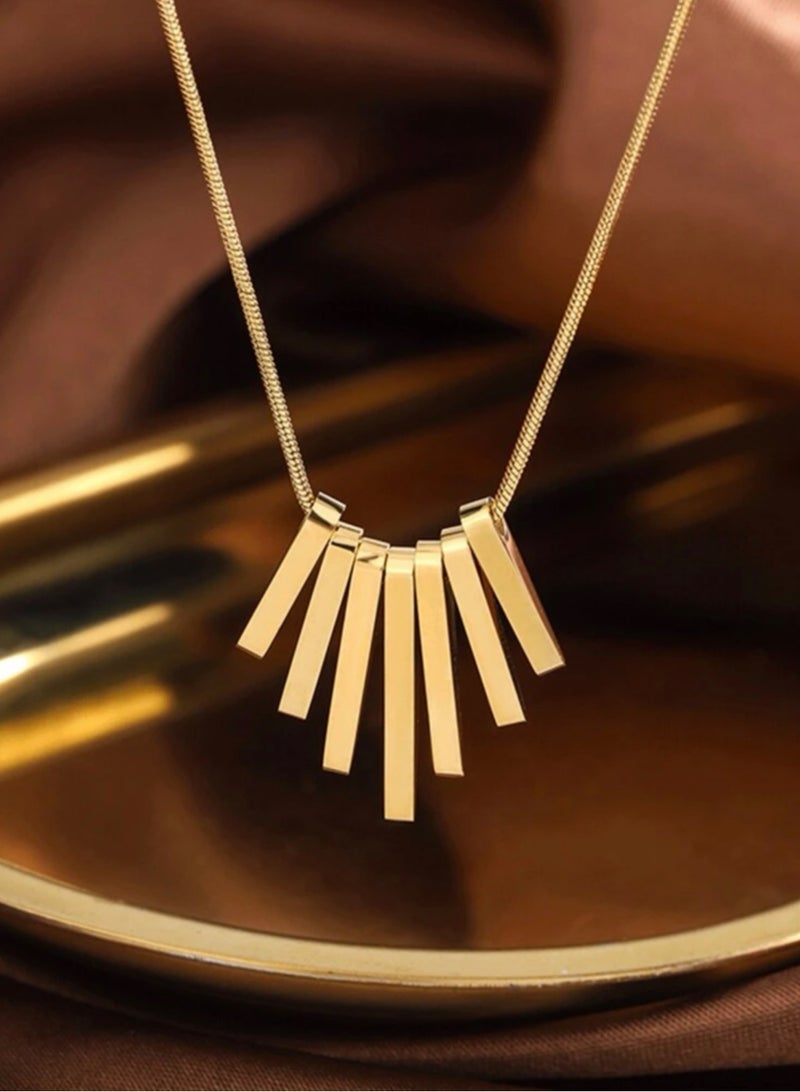 FIFTY 50 Elegant Gold Platex Stainless Steel Necklace For Women - Image 2