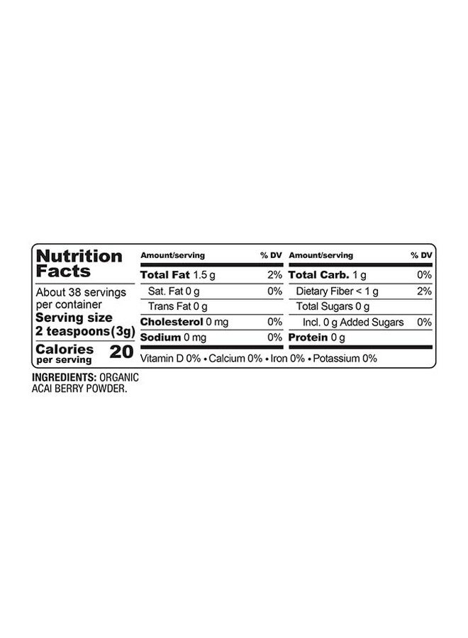 BareOrganics مسحوق توت الأكاي من بار أورغانيكس، مسحوق سوبر فود، مكمل غذائي عضوي، 4 أونصات - Image 3