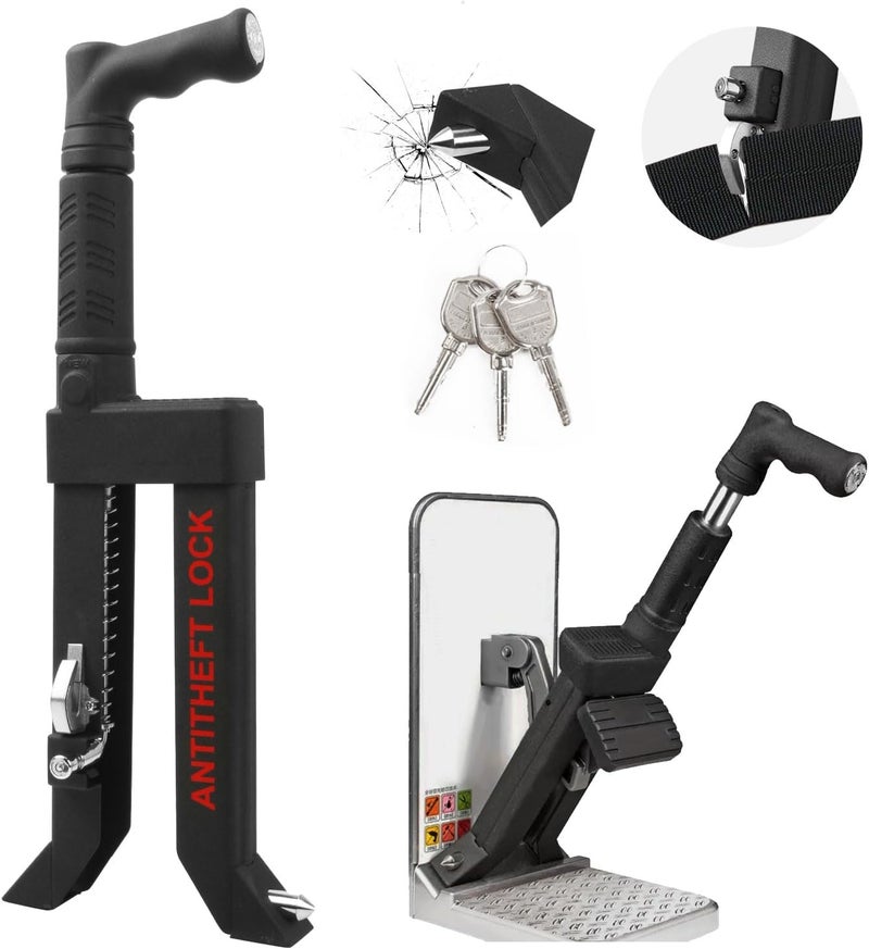 OPSOOPI Brake Pedal Lock - Anti Theft Car Device with Escape Hammer and 3 Keys - Image 1