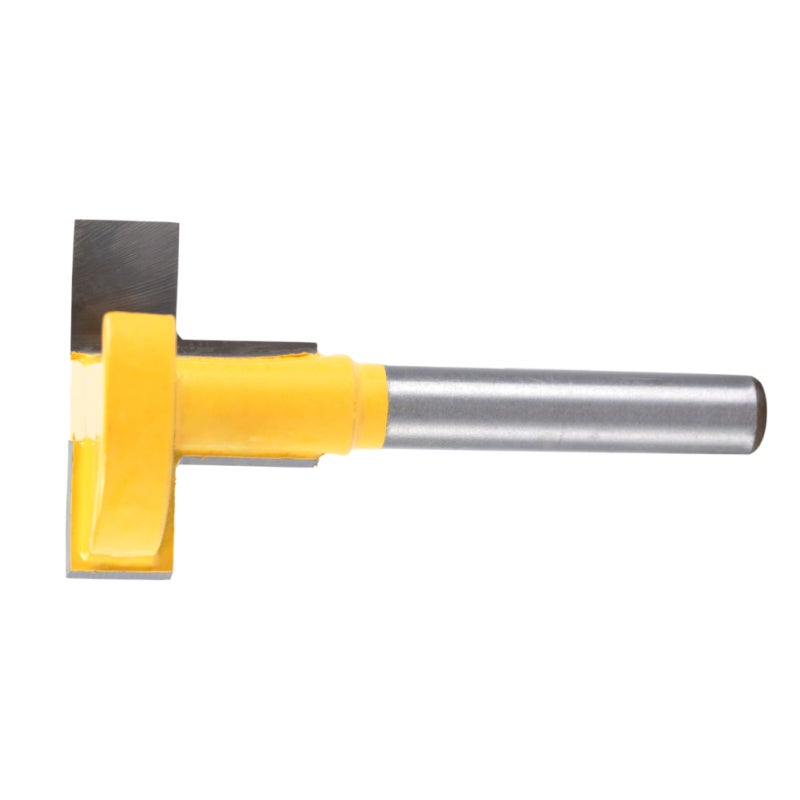Cemented Carbide T-Slot Router Bit 27mm Diameter 53mm Length 6.35mm Shank - High Hardness Straight Edge Slotting Cutter with Heat Resistant Coating for Electric Trimmers and Woodworking Engraving Mach - Image 2