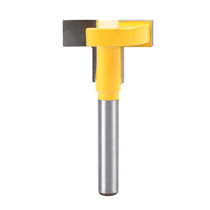 Cemented Carbide T-Slot Router Bit 27mm Diameter 53mm Length 6.35mm Shank - High Hardness Straight Edge Slotting Cutter with Heat Resistant Coating for Electric Trimmers and Woodworking Engraving Mach - Image 1