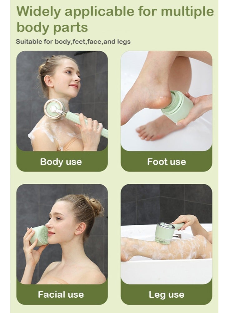 Forthcan Electric Bath Body Brush with Long Handle, 5 Replaceable Heads, Waterproof Shower Exfoliator and Rechargeable Back Scrubber Massager - Image 5