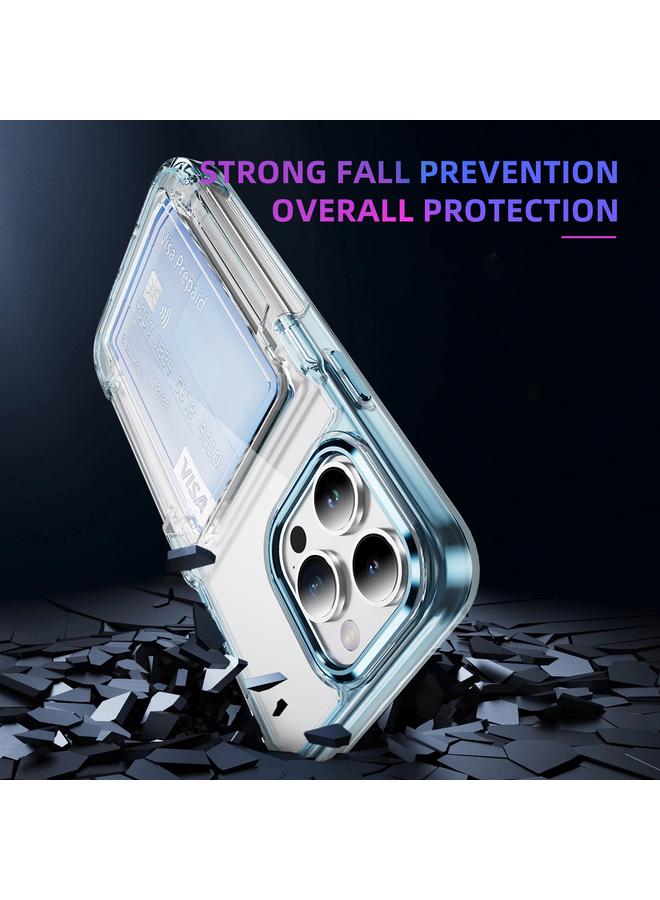 Zaboon Case For iPhone 12 Pro Max Card Holder Acrylic Hybrid TPU Phone Case - Image 3