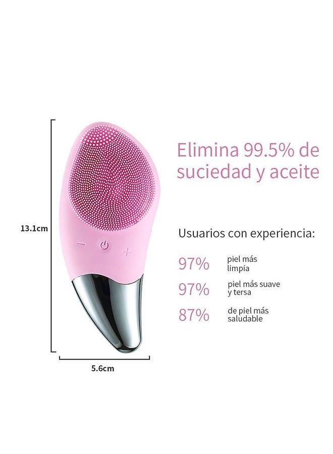 Captaintech Electric Facial Massager Pink/Silver 13.1 x 5.6cm - Image 4