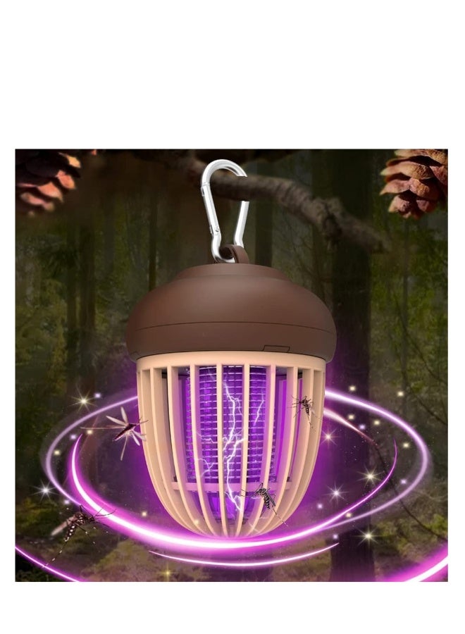 Generic Bug Zapper Rechargeable Mosquito Killer, Indoor and Outdoor Electric Fly Trap with Light Hanging Loop USB Killing Lamp Portable LED, Cordless Powered Waterproof Bug Fly Trapper  - Image 5