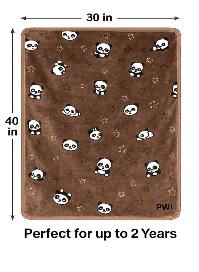 PWI Supersoft Baby Blanket Wrapper for Newborn | 30x40 inches | Lightweight AC Blanket for 0-2 Years | Ultra Soft & Skin-Friendly | Pack of 1-D Brown - Image 3