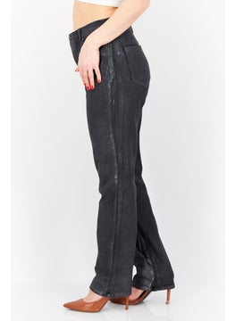 Gloria Vanderbilt Women Regular Fit Metallic Skinny Pants, Black  - Image 2