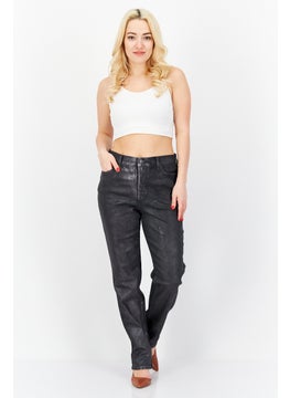 Gloria Vanderbilt Women Regular Fit Metallic Skinny Pants, Black  - Image 3