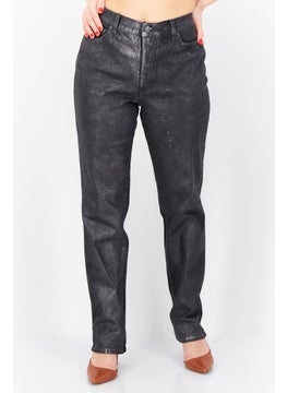 Gloria Vanderbilt Women Regular Fit Metallic Skinny Pants, Black  - Image 1