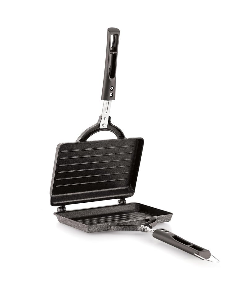 Tosaa Non-stick Heavy Thickness Twin Super Jumbo Grill Sandwich Toaster | Jumbo/Big Breads Non-Electric Sandwich Maker | Cool Touch Handles | Gas Stove Compatible - Image 2
