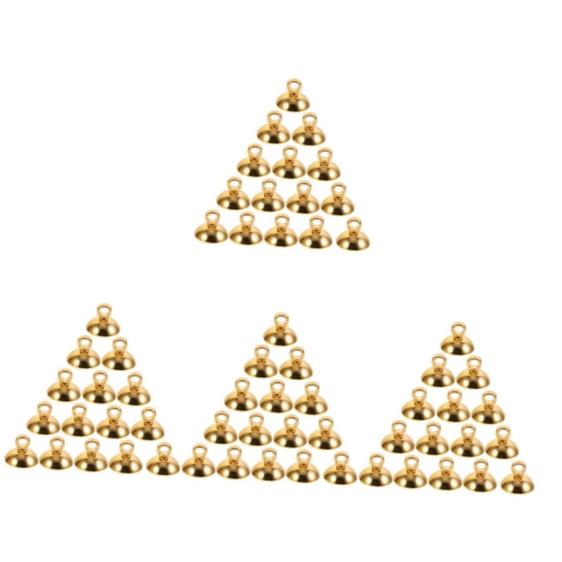 Jojofuny DIY 3 Pcs Eye Pins Connecting Bail Caps for Jewelry Making Ball Pendant Beading Supplies - Image 2