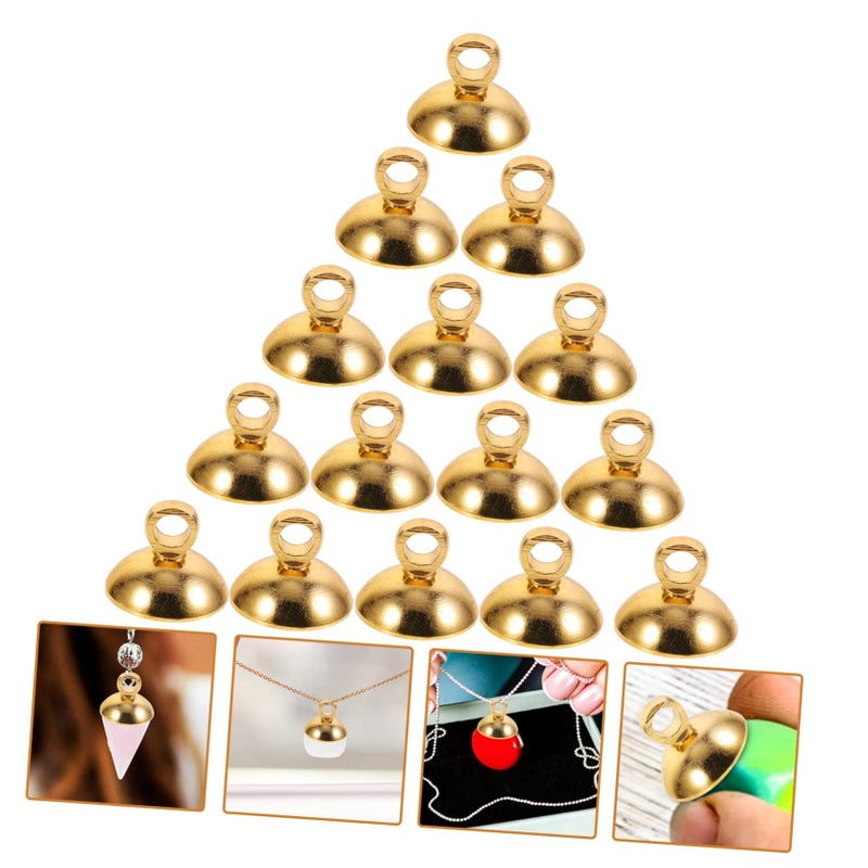 Jojofuny DIY 3 Pcs Eye Pins Connecting Bail Caps for Jewelry Making Ball Pendant Beading Supplies - Image 4
