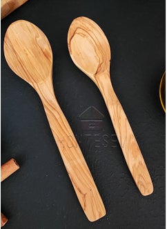Montesev Olive Wood Wooden Spoon Set 2 Pieces  - Image 4