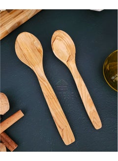 Montesev Olive Wood Wooden Spoon Set 2 Pieces  - Image 1