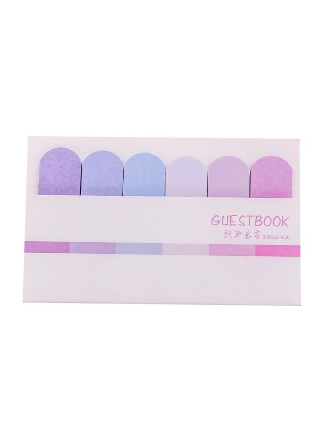 NIBEMINENT 3-Piece Guestbook Sticky Notes Gradient Purple