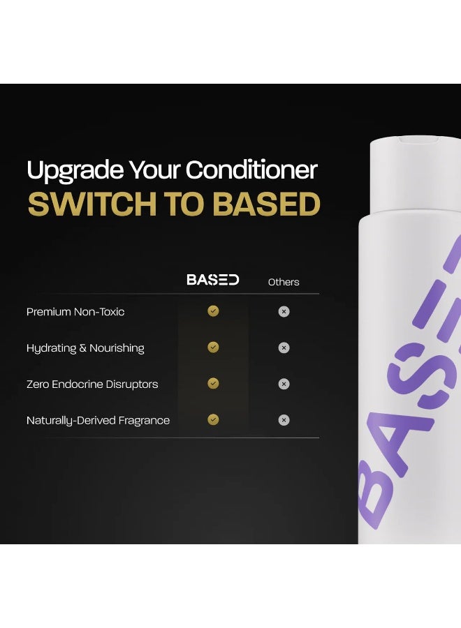 BASED BODYWORKS Hydrating Conditioner with Aloe Vera, Peppermint Oil, & Coconut Oil, Cleansing Conditioner for Men, 12 fl oz - Image 4