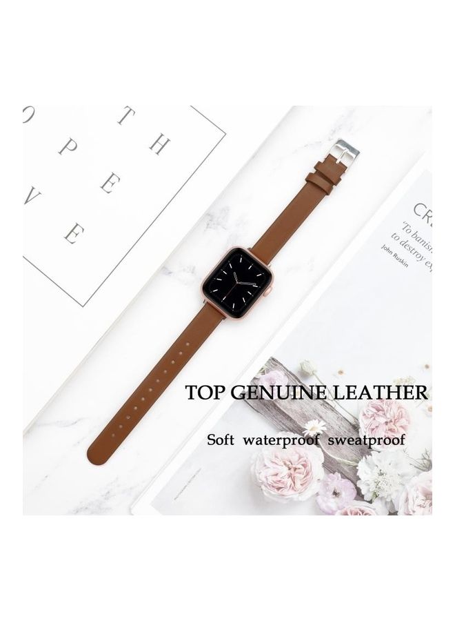 HuHa Ethnic Replacement Watchband For Apple Watch Series 1/2/3/4/5/6/7/SE 38-40-41mm Brown - Image 3