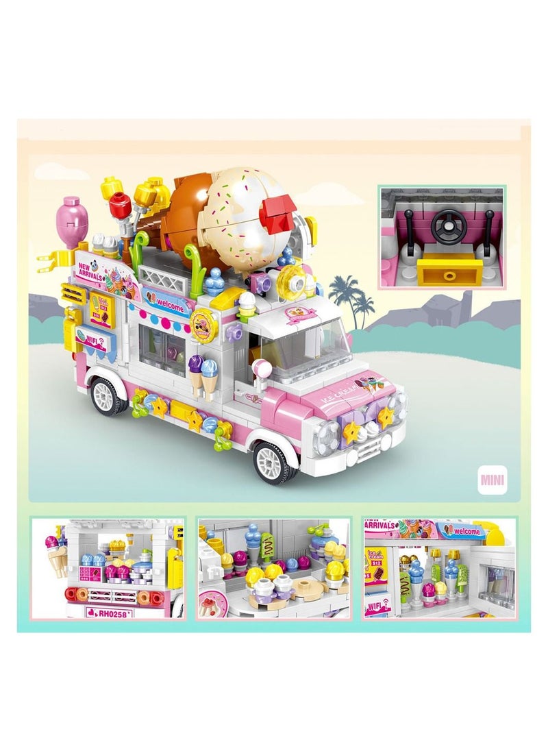 593-Pieces of Mini Cartoon Car Creative Model Puzzle Assembled Building Block Toy Lce Cream Truck Modeling Classic Creative Children's Building Toys - pzsku/Z800283DE41CF61C340C6Z/45/_/1684229148/707425e8-de28-4975-9c05-81d4fe11dffa